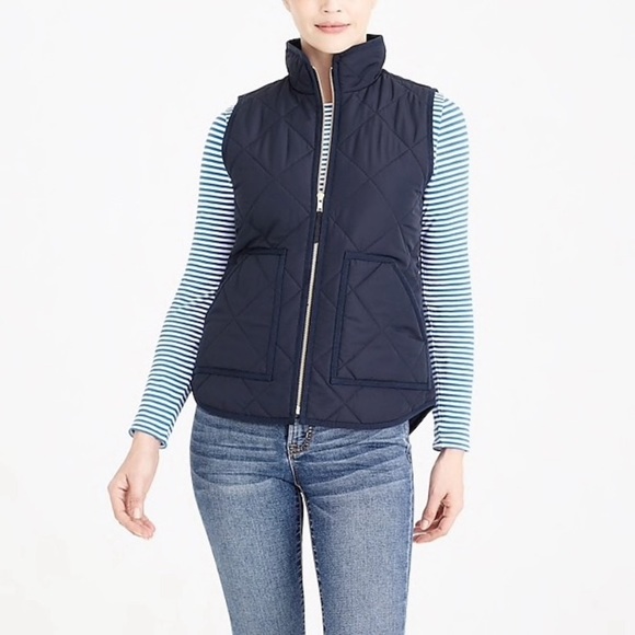 ❤️ J CREW Mercantile Quilted Puffer Vest Primaloft Navy Womens Xsmall EUC - Picture 2 of 12